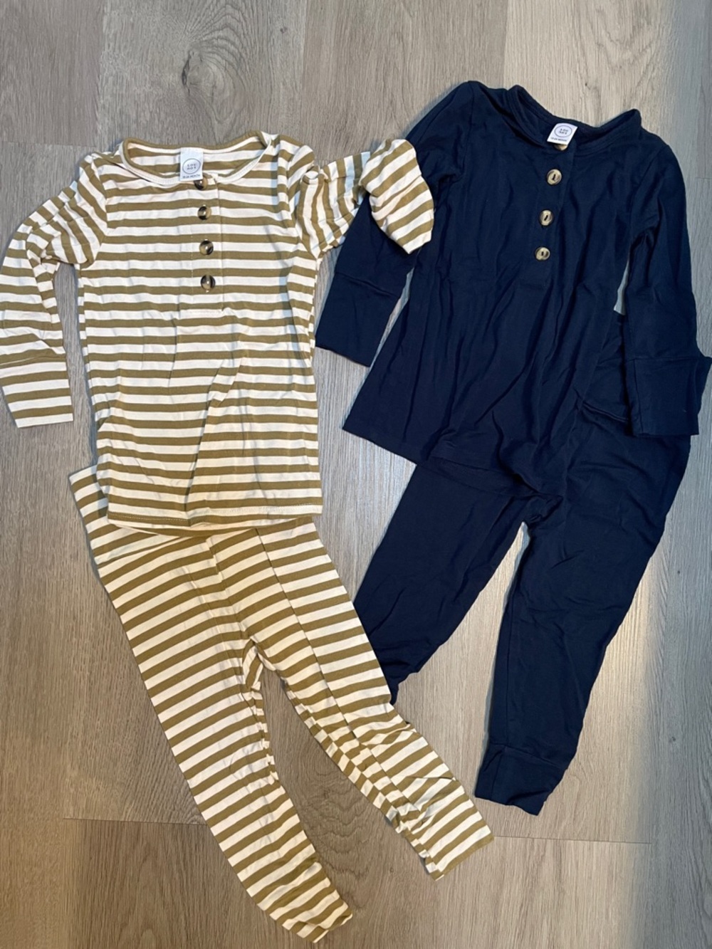 Lou Lou & Company Kids Pajama Set - Navy & Olive Stripe